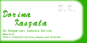 dorina kaszala business card